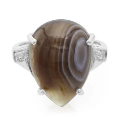 Botswana-Achat-Silberring