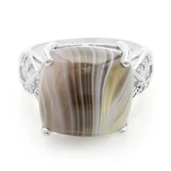 Botswana-Achat-Silberring