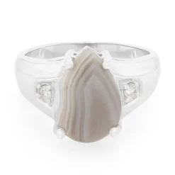 Botswana-Achat-Silberring