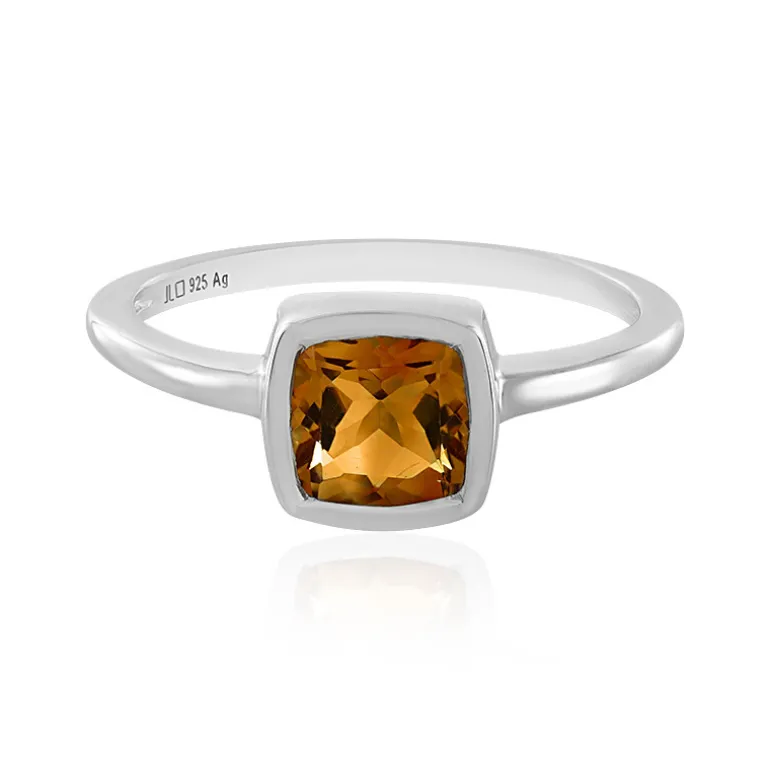 Brandy-Citrin-Silberring