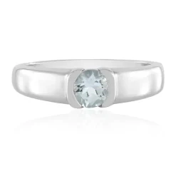 Brasilianischer Aquamarin-Silberring