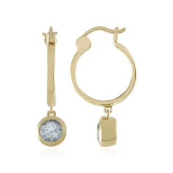 Brasilianischer Aquamarin-Silberohrringe