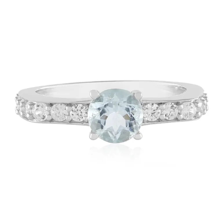 Brasilianischer Aquamarin-Silberring