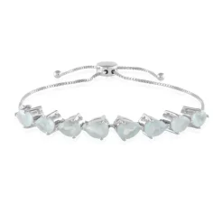 Brasilianischer Aquamarin-Silberarmband