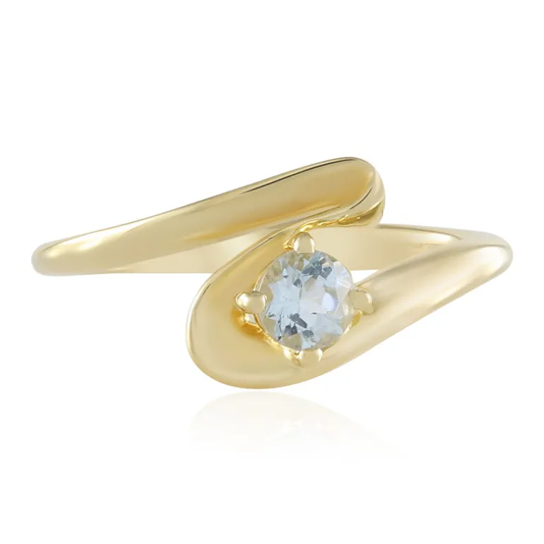 Brasilianischer Aquamarin-Silberring