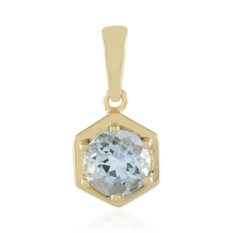 Brasilianischer Aquamarin-Silberanhänger