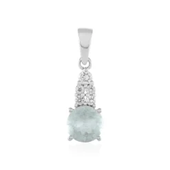 Brasilianischer Aquamarin-Silberanhänger