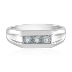 Brasilianischer Aquamarin-Silberring