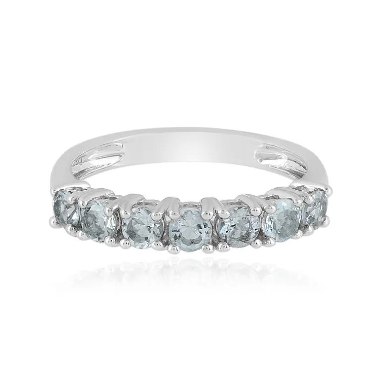 Brasilianischer Aquamarin-Silberring