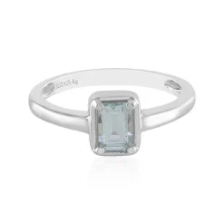 Brasilianischer Aquamarin-Silberring