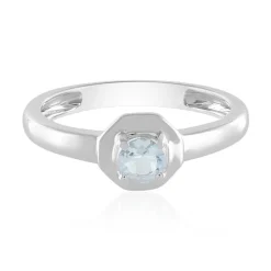 Brasilianischer Aquamarin-Silberring