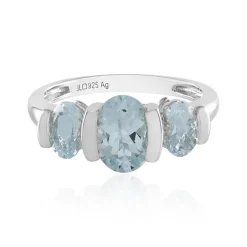 Brasilianischer Aquamarin-Silberring