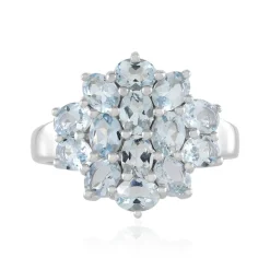 Brasilianischer Aquamarin-Silberring