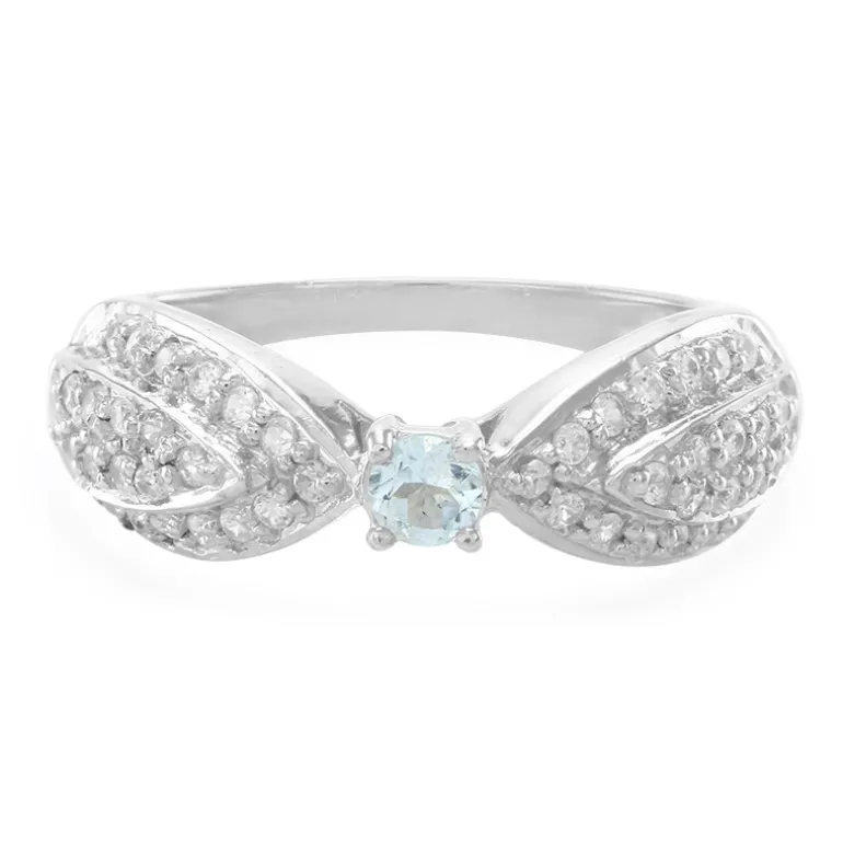 Brasilianischer Aquamarin-Silberring