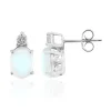 Brasilianischer Aquamarin-Silberohrringe