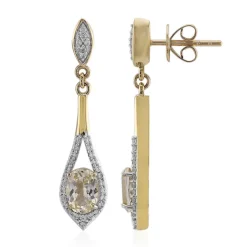 Brasilianischer Euklas-Goldohrringe (Mark Kaufman)