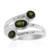 Brasilianischer Grüner Turmalin-Silberring (Pallanova)
