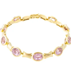 Brasilianischer Kunzit-Goldarmband (CUSTODANA)