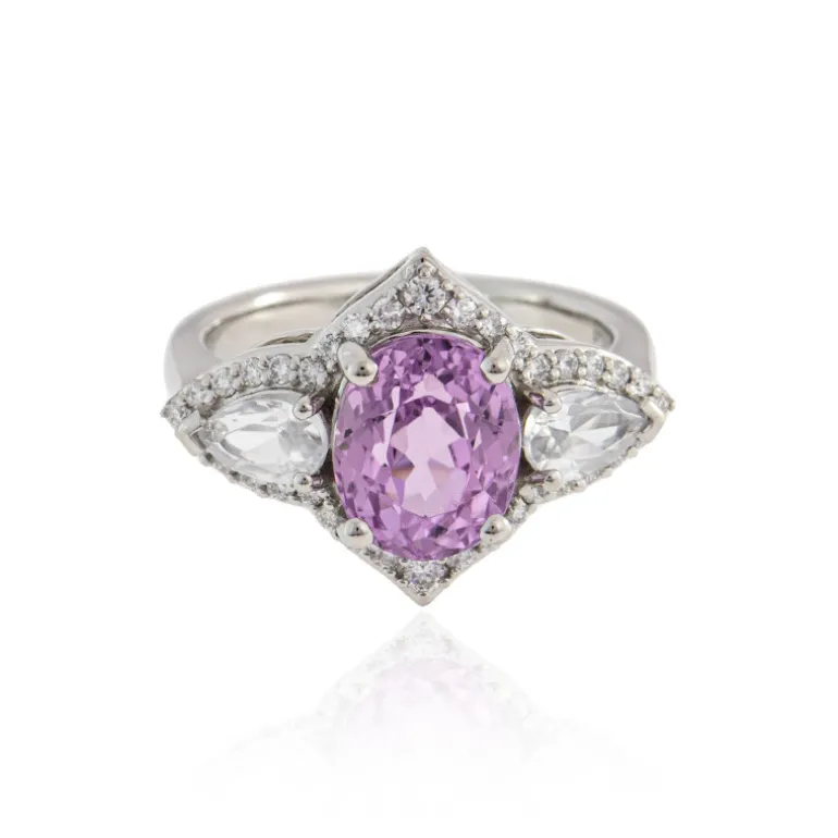 Brasilianischer Kunzit-Platinring