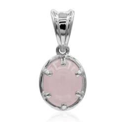 Brasilianischer Kunzit-Silberanhänger