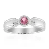 Brasilianischer Pinkfarbener Turmalin-Silberring (Pallanova)