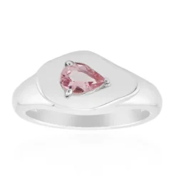 Brasilianischer Pinkfarbener Turmalin-Silberring (Pallanova)