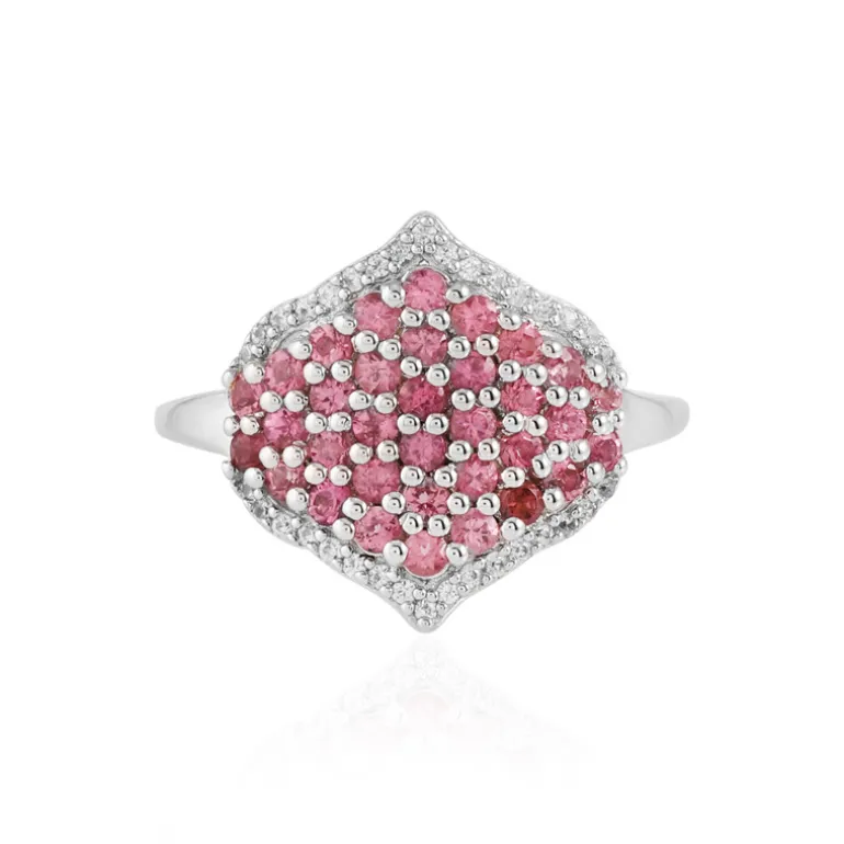 Brasilianischer Pinkfarbener Turmalin-Silberring