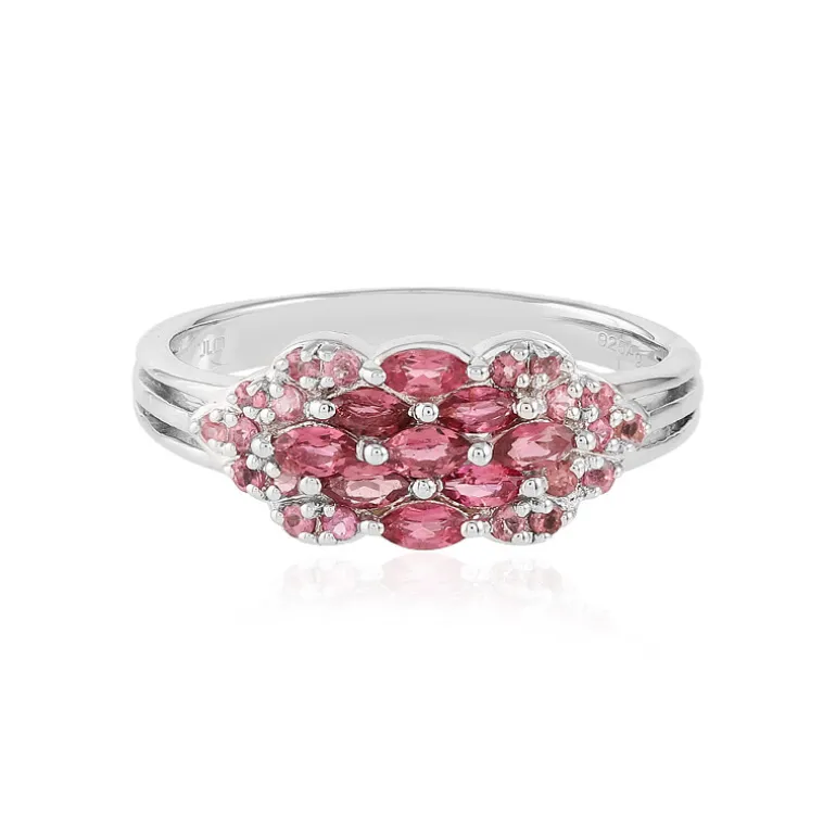 Brasilianischer Pinkfarbener Turmalin-Silberring