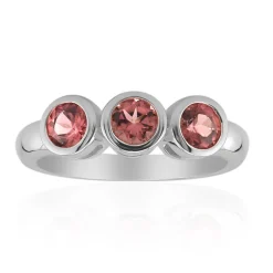 Brasilianischer Pinkfarbener Turmalin-Silberring (Pallanova)