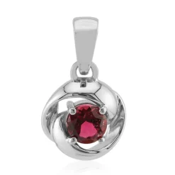 Brasilianischer Pinkfarbener Turmalin-Silberanhänger (Pallanova)