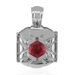 Brasilianischer Pinkfarbener Turmalin-Silberanhänger (Remy Rotenier)