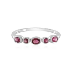 Brasilianischer Pinkfarbener Turmalin-Silberring