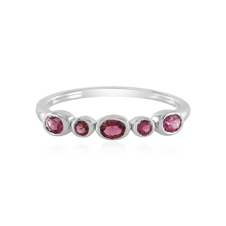 Brasilianischer Pinkfarbener Turmalin-Silberring