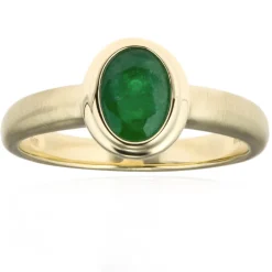 Brasilianischer Smaragd-Goldring (CUSTODANA)
