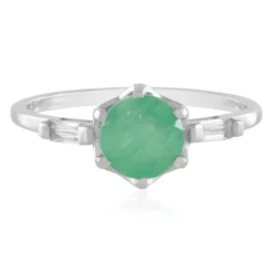 Brasilianischer Smaragd-Goldring