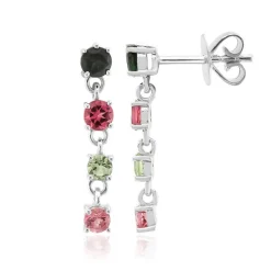 Brasilianischer Turmalin-Silberohrringe (Pallanova)