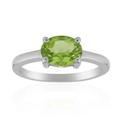 Burmesischer Peridot-Silberring