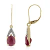Burmesischer Rubin-Goldohrringe