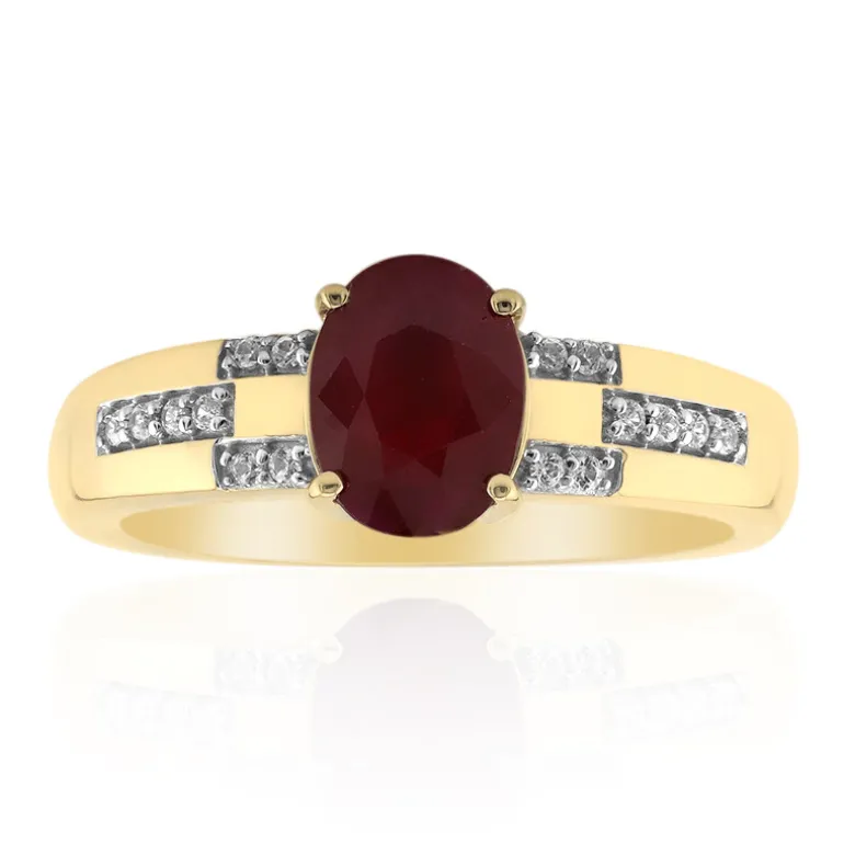 Burmesischer Rubin-Goldring