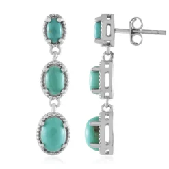 Campitos-Türkis-Silberohrringe