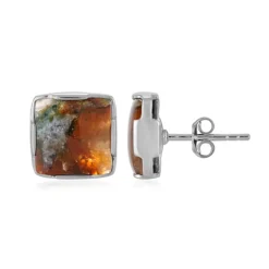 Chalzedon-Silberohrringe (Bali Barong)