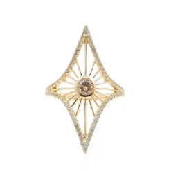 Champagner-Diamant-Goldring (de Melo)