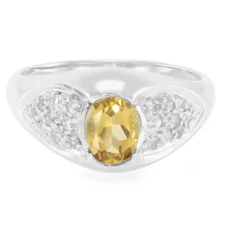 Champagner-Quarz-Silberring