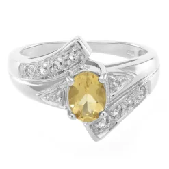 Champagner-Quarz-Silberring