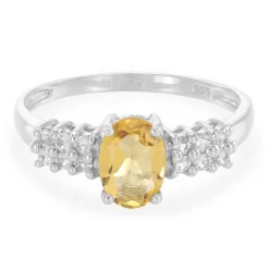 Champagner-Quarz-Silberring