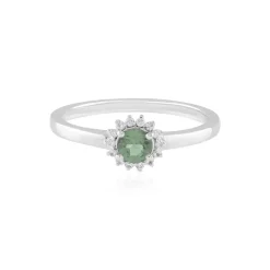 Chrom-Apatit-Silberring