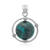 Chrysokoll-Silberanhänger