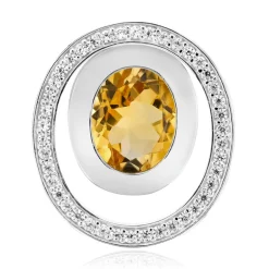 Citrin-Silberanhänger