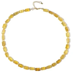 Citrin-Silberhalskette