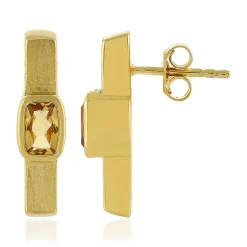 Citrin-Silberohrringe